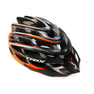 Шлем велосипедный TRIX, кросс-кантри, 35 отверстий, неоновый красно-черный матовый, PNY41(L)BL-NE-RED
