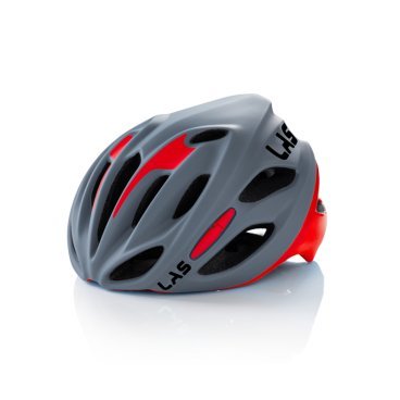 Шлем велосипедный LAS COBALTO, серый матовый с красным, LB00010020221LXL