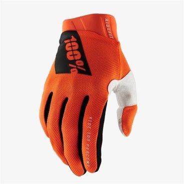 Велоперчатки 100% Ridefit Glove, Fluo Orange, 2021, 10014-006-12