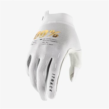 Велоперчатки 100% ITrack Glove, White, 2021, 10015-000-10