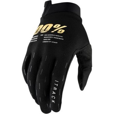 Велоперчатки 100% ITrack Glove, Black, 2021, 10015-001-12