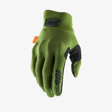Велоперчатки 100% Cognito D3O Glove, Army Green/Black, 2021, 10013-216-12