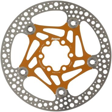 Фото Ротор велосипедный HOPE FLOATING DISC, 160 мм, 6 болтов, оранжевый, HBSP3611606FC
