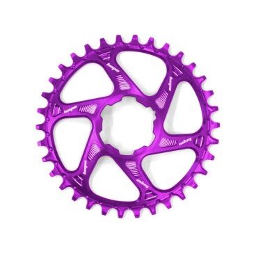 Фото Звезда велосипедная HOPE, для системы с прямым монтажом, 30Т, профиль узкий/широкий, офсет 3 мм, фиолетовый, RR30BHCSPPU