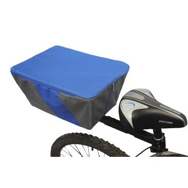 Багажник велосипедный VELOGRUZ, с корзиной, задний, синий, 17777