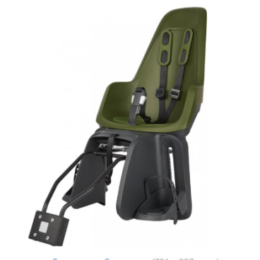 Фото Велокресло BOBIKE ONE Maxi Frame, с креплением на багажник/раму, olive green, 8012200008