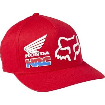 Фото Бейсболка велосипедная Fox Honda HRC Flexfit Hat, красный, 28341-003-S/M
