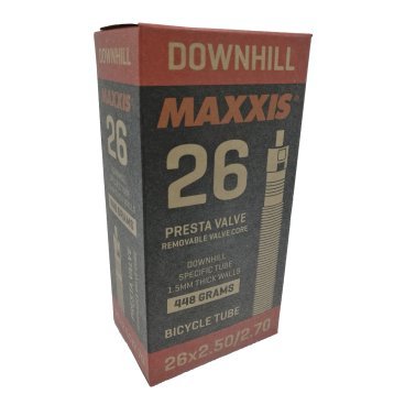 Камера велосипедная Maxxis Downhill, 26x2.50/2.70, 1.5 мм, велониппель, EIB68560100