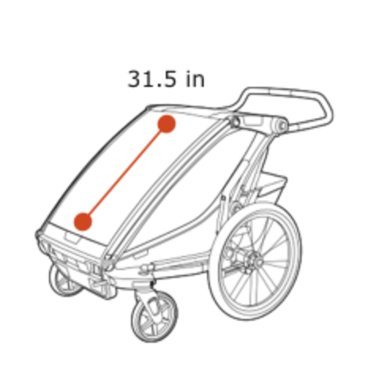 Велоприцеп Thule Chariot Cross2, детский, двухместный, MajolBlue, 10202023