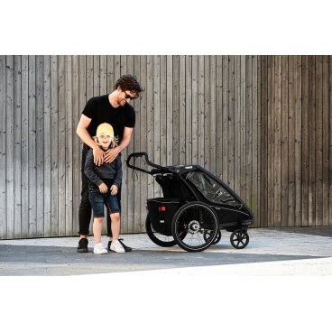 Велоприцеп Thule Chariot Sport2, детский, двухместный, Midnight Black, 10201023
