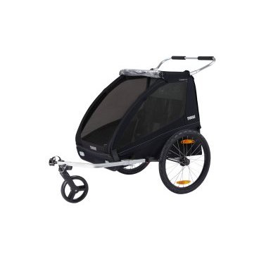 Велоприцеп Thule Coaster XT bike trailer+Stroll, детский, двухместный, Black, 10101810