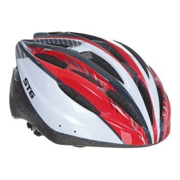 Фото Шлем велосипедный STG MB20, белый/красный/черный, Х66760