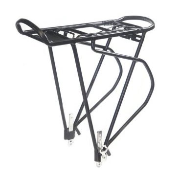Багажник велосипедный TRIX, задний, алюминий, для колёс 26”- 28”, сварной, чёрный, CD-37