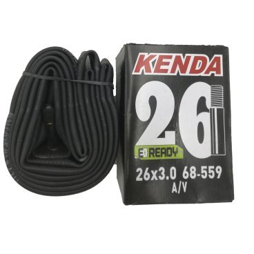 Камера велосипедная Kenda, 26''x3.00, для Downhill, a/v, черная, 514471