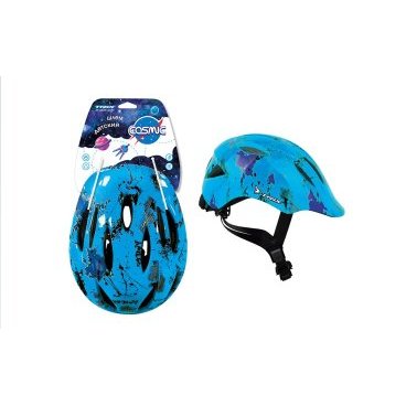 Фото Шлем велосипедный TRIX Cosmic, детский, кросс-кантри, 11 отверстий, синий, HLTX10SCS