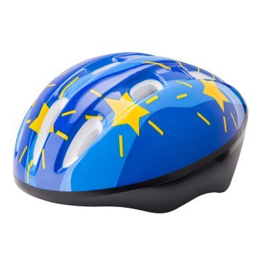 Шлем велосипедный Stels MV9, out-mold, сине-желтый, 600220