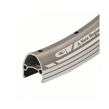 Обод велосипедный Vinca Sport 26”, 32H*14G, двойной, алюминий, зашитная полоса, серебристый, GJD 26C (32H) silver