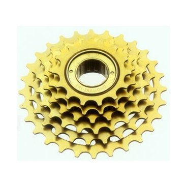 Фото Трещотка велосипедная Tri-DIAMOND, фрикционная, 6 скоростей, 14-28Т, коричневый, FW 6F
