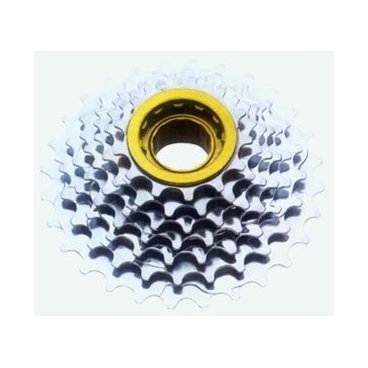 Фото Трещотка велосипедная Tri-DIAMOND, индексная, 7 скоростей, 14-28Т, хром, FW 7SI silver