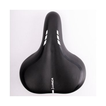 Фото Седло велосипедное Vinca Sport, комфортное, 260*210мм, с памятью формы, черное, VS 108 memory foam