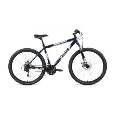 Фото Горный велосипед ALTAIR 27,5 D, 21 скорость, рама 17", темно-синий/серебристый, 2020-2021, VX22978