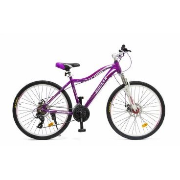 Фото Женский Велосипед 26" HOGGER "RUNA" Disk, пурпурный, 2021