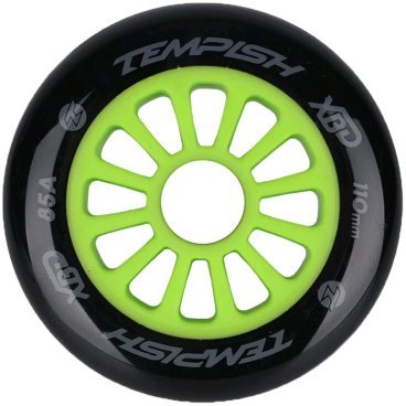 Колесо Tempish PU 85A, для самоката, 110x24 mm, зеленый/черный, 105100026