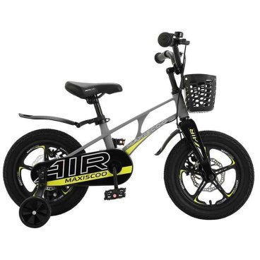 Фото Детский двухколесный велосипед Maxiscoo "Air", Делюкс Плюс, с приставными колесами, 16", 2023, MSC-A1626D