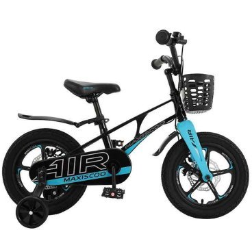 Фото Детский двухколесный велосипед Maxiscoo "Air", Делюкс, с приставными колесами, 18", 2023, MSC-A1826D