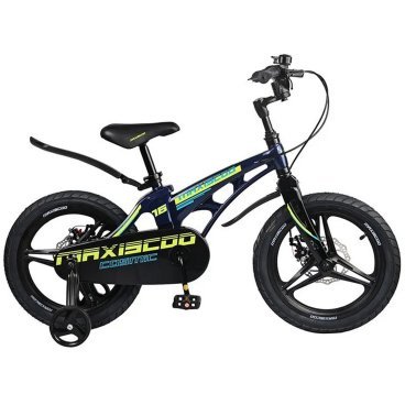 Детский двухколесный велосипед Maxiscoo "Cosmic", Делюкс, с приставными колесами, 16", 2023, MSC-C1626D