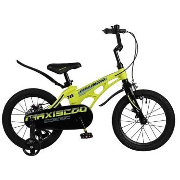 Детский двухколесный велосипед Maxiscoo "Cosmic", Стандарт, с приставными колесами, 16", 2023, MSC-C1626