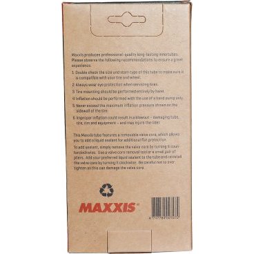 Велокамера Maxxis Downhill, 24x2.50/2.70, FVSEP велониппель, 2020, EIB49959900