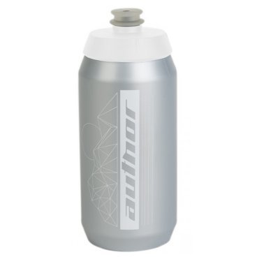 Фляга велосипедная AUTHOR AB-FLASH X9, 100% биопластик, 0.55л, серебристо-белая, 8-14060100
