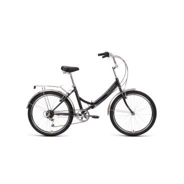 Фото Велосипед складной FORWARD VALENCIA 24 2.0, 24", 6 скоростей, рост 16", черный/оранжевый, 2022