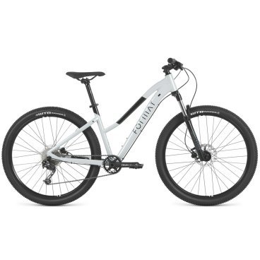 Фото Горный женский велосипед FORMAT 7711, 27,5", 10 скоростей, серый, 2023, VX23308