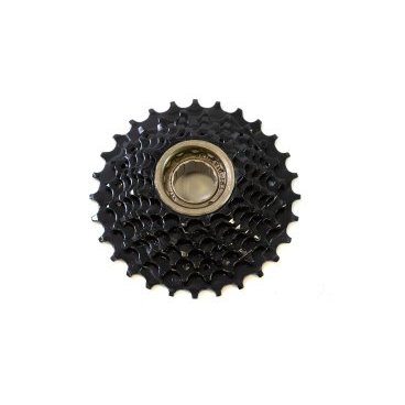 Фото Трещотка велосипедная TRIX, 7 скоростей, зубья 13-28T, сталь, черная, FW-TX-207-7-BK