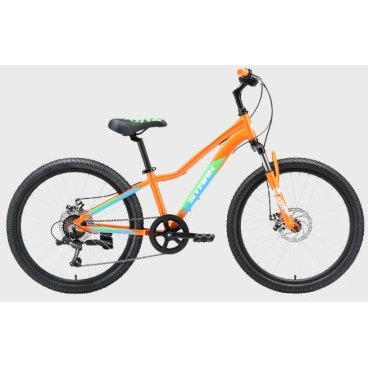 Подростковый велосипед Stark Rocket 24.1 D оранжевый/зеленый/белый ,12" 2023, HQ-0010142