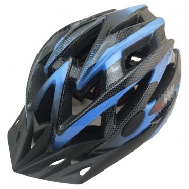 Фото Велошлем защитный STELS FSD-HL056 (in-mold), сине-чёрный, 600303