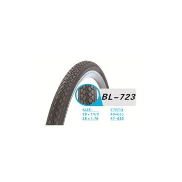 Фото Покрышка велосипедная TRIX, 28"х 1.75, 47-622, дорожная, черная, BL-723 BLACK