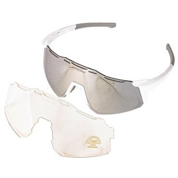 Очки солнцезащитные Enlee E-300, белая оправа, сменные серые линзы, ARV000488
