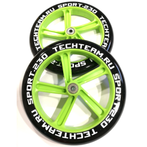 Набор колес для самоката TechTeam, 2 колеса, 230 мм, подшипники ABEC 7, ABEC7-230
